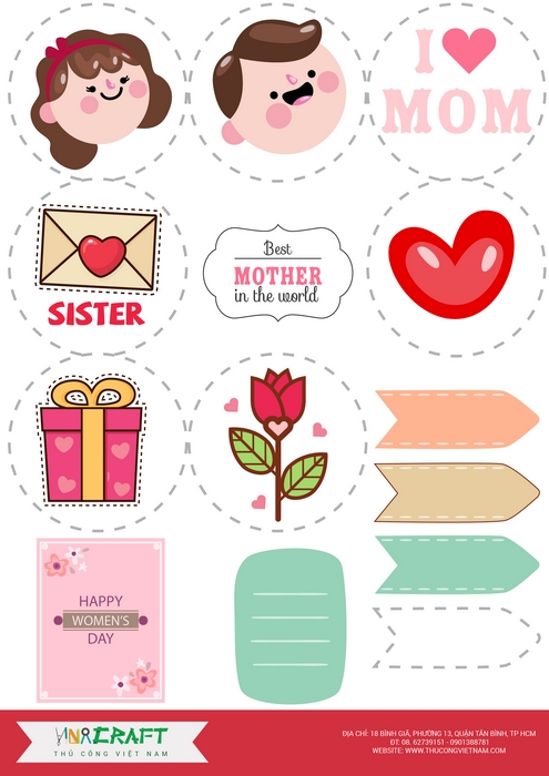 Sticker Happy Women's Day mẫu 1